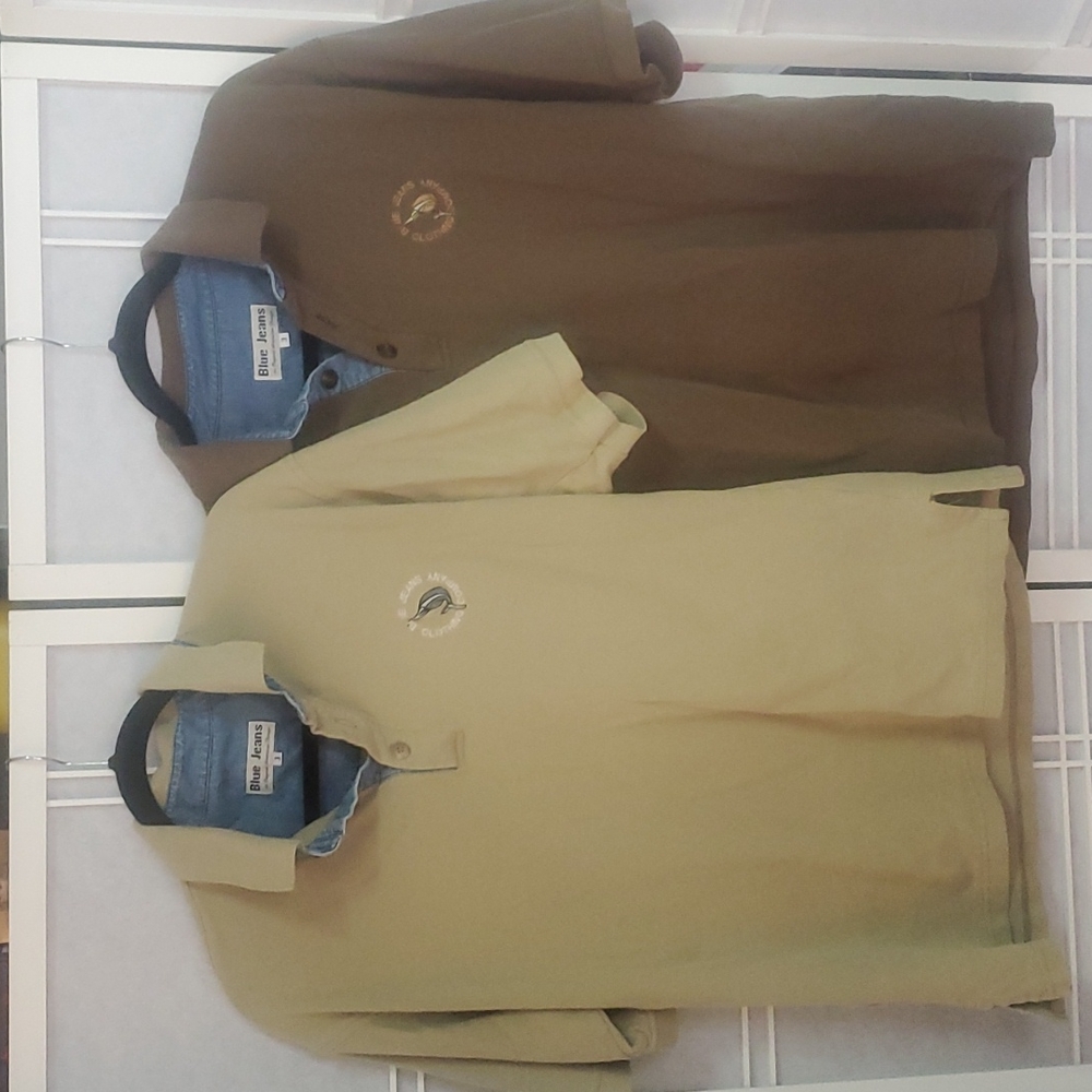 Pair Of Blue Jeans Polo Shirt